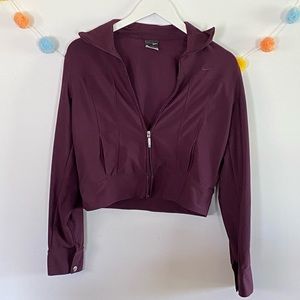 Nike Dri Fit Vintage Cropped Collar Running Jacket